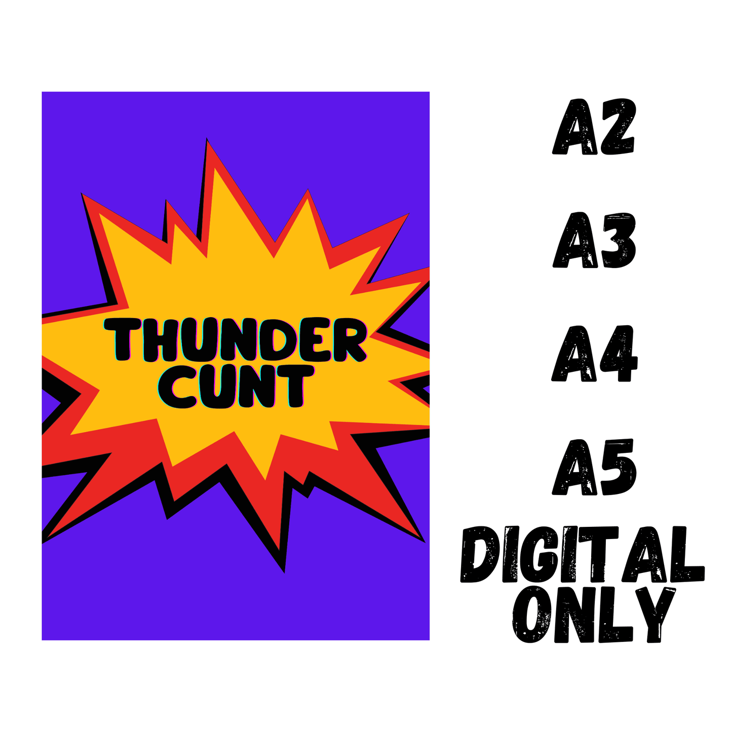 Thunderc*nt – Bold Superhero-Inspired Wall Art Print