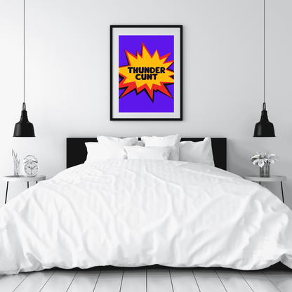 Thunderc*nt – Bold Superhero-Inspired Wall Art Print