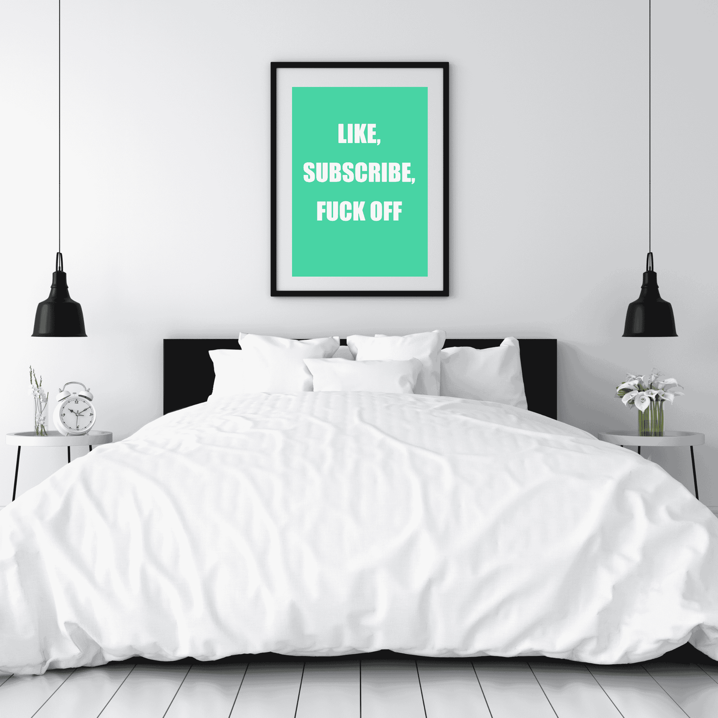 Like, Subscribe, F*ck Off | Social Media Reality Check Wall Art