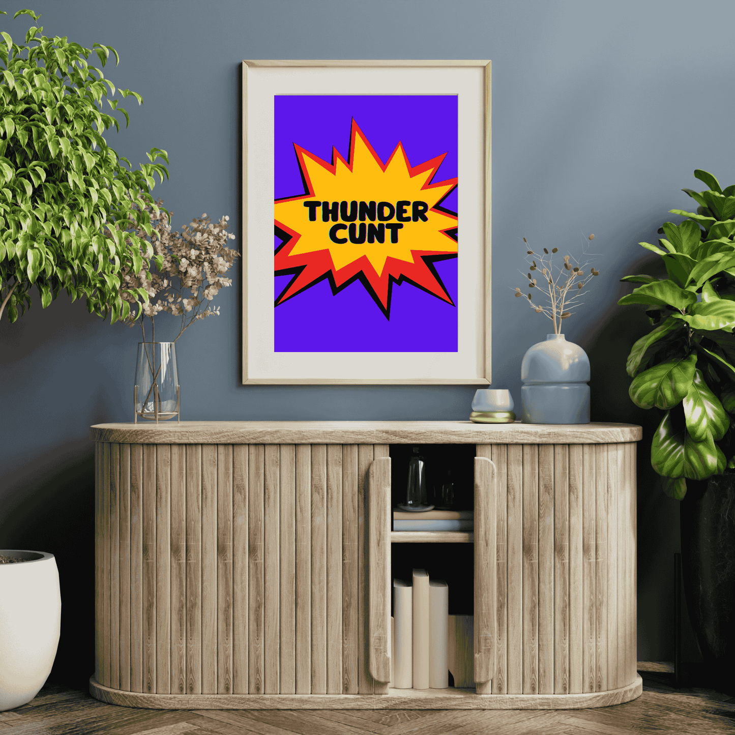 Thunderc*nt – Bold Superhero-Inspired Wall Art Print