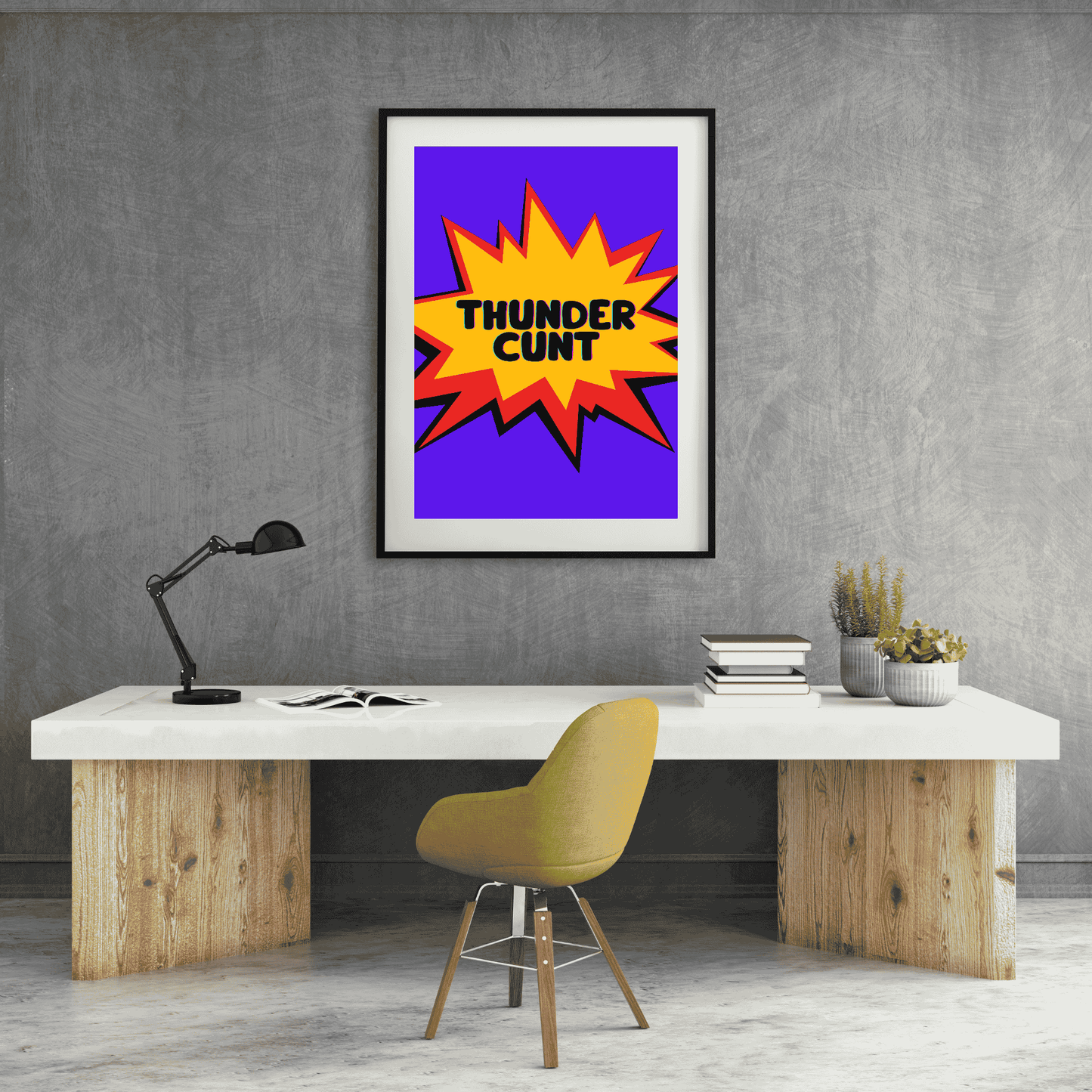 Thunderc*nt – Bold Superhero-Inspired Wall Art Print