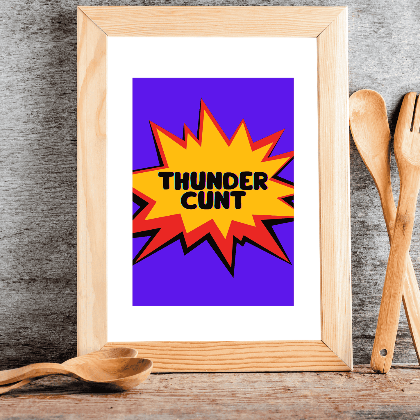 Thunderc*nt – Bold Superhero-Inspired Wall Art Print